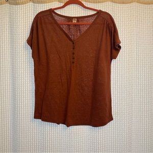 Old Navy Pink VNECK Henley Size Medium (M)